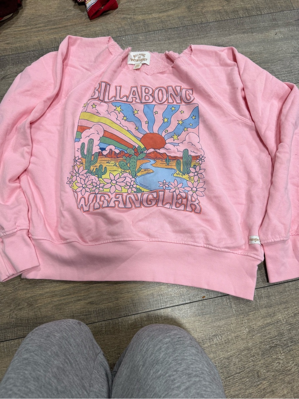 Wrangler Pink Graphic Desert Sunset Sweatshirt